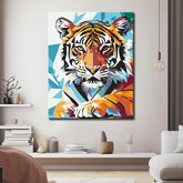 Paint by Numbers Polygon Art Colorful Tiger